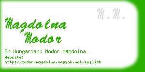 magdolna modor business card